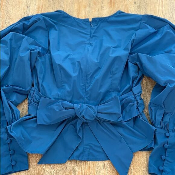 Veronica Beard Seema Royal blue Tafetta Blouse size 4 - Picture 6 of 6